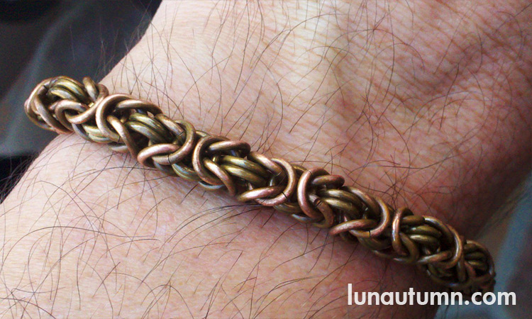Brass and Bronze Byzantine Bracelet 3